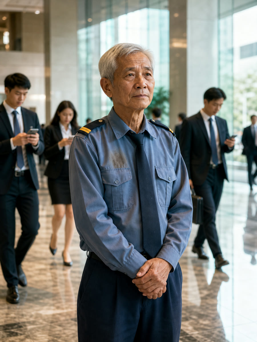 Cả Công Ty Coi Bác Bảo Vệ Già Như Người Vô Hình, Có Kẻ Còn Hắt Cả Ly Cà Phê Vào Người Bác — Ngày Tập Đoàn Đổi Chủ, Người Đàn Ông Bước Xuống Từ Xe Riêng Lại Cúi Đầu Kính Cẩn Chào Bác