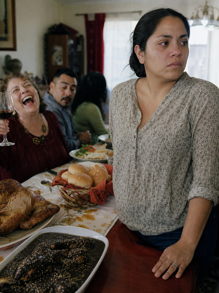 For six years my mother-in-law joked at Thanksgiving that I only married her son for a green card, and every year the whole table laughed while I said nothing